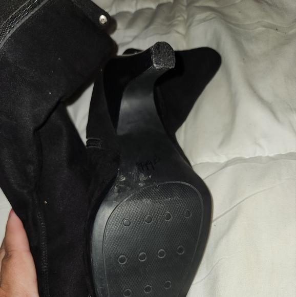 Women's black high heel half boot - Picture 7 of 8